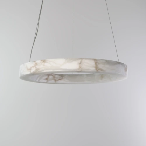 HALO 800 LED ring hanglamp – Albast natuursteen